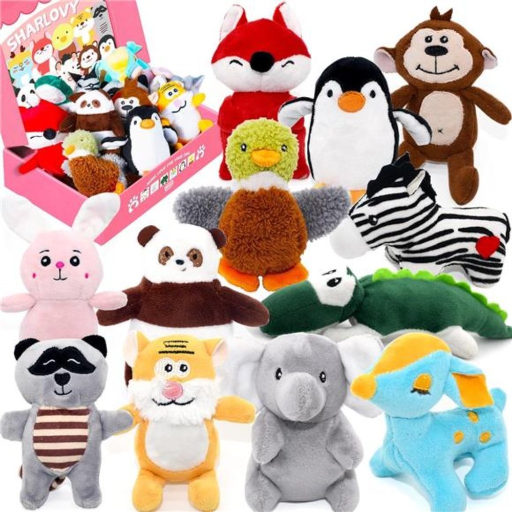 Dog Squeaky Toys ,Stuffed Animal Puppy Toys,Cute Chew Toys for Dog Teething Toys
